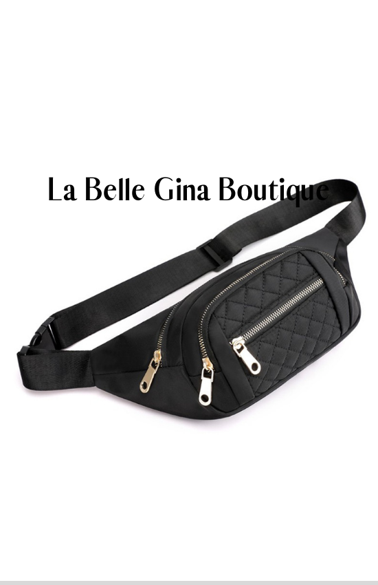 Lisa Quilted Multi Pocket Waist Belt Bag