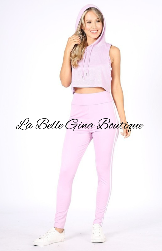 Sara Crop Top Hoodie and Legging 3Piece Set womenswear