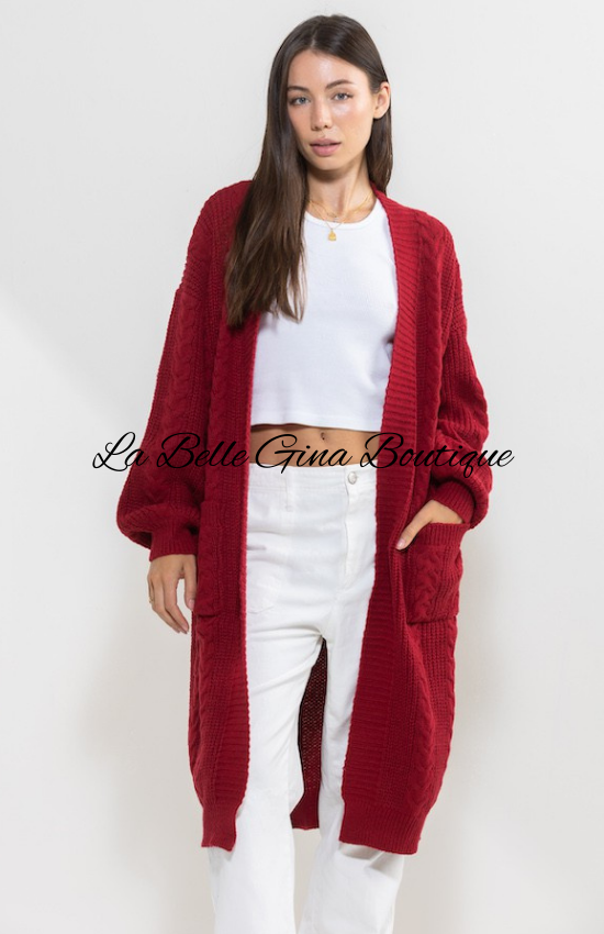 Claire Two Pockets Oversized Cardigan for women