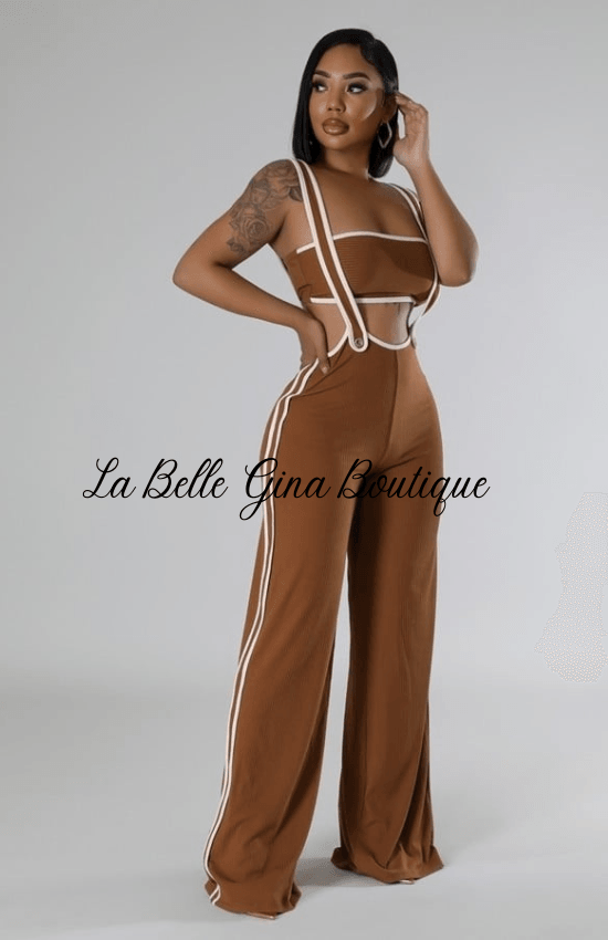 Sandie Tube Top No Closure Pants With A Shoulder Strap Two Piece Set