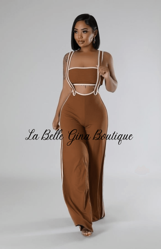 Sandie Tube Top No Closure Pants With A Shoulder Strap Two Piece Set