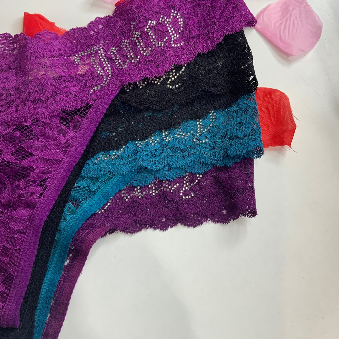 5 Pack Thong Mix Color Juicy Couture Panties