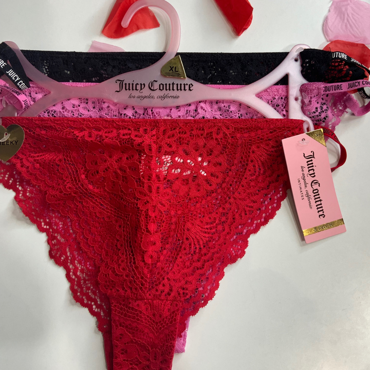 3 Pack Panties Mix Color Cheeky  Juicy Couture