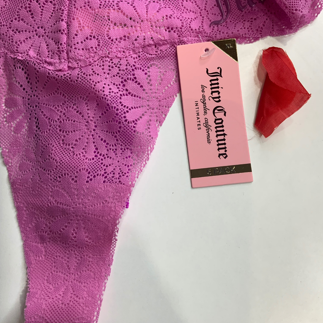 5 Pack Thong Mix Color Juicy Couture Panties