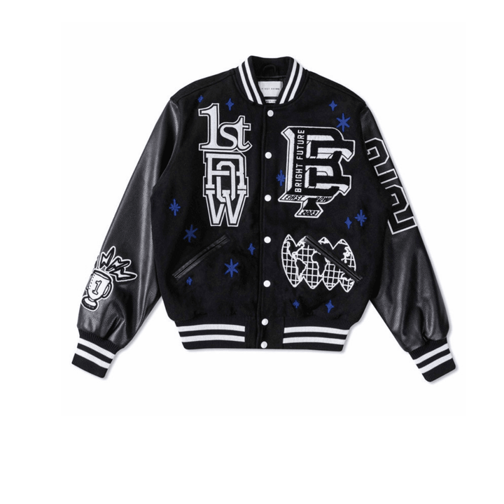 Jayden First Row Classic Oversized Varsity Jacket - La Belle Gina Boutique