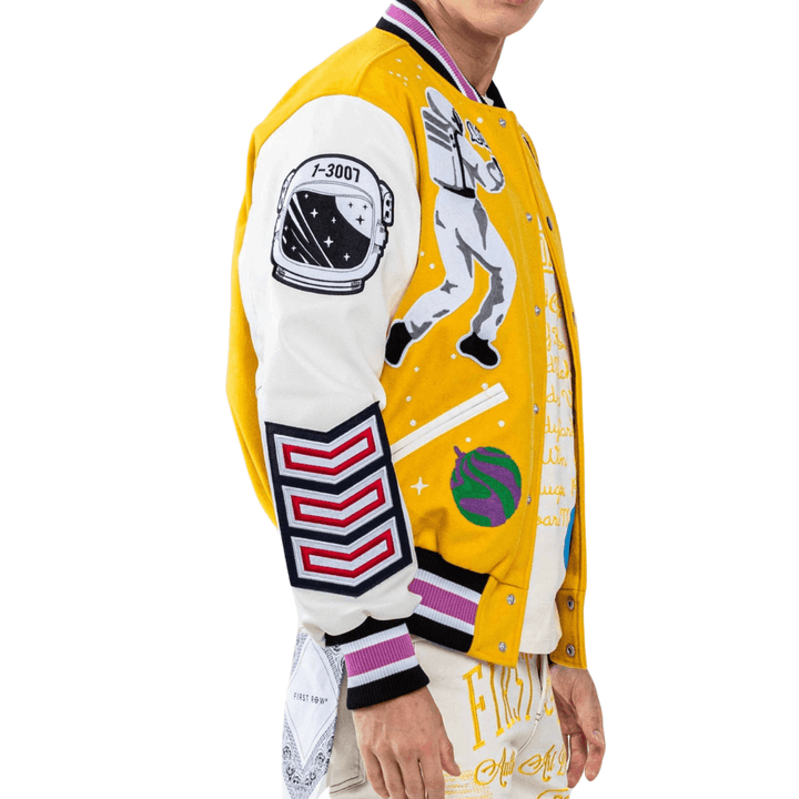 Justin First Row Classic Oversized Varsity jacket - La Belle Gina Boutique