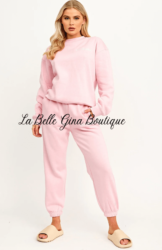Lisa Los Angeles Fleece Joggers Set - La Belle Gina Boutique