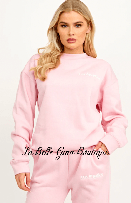 Lisa Los Angeles Fleece Joggers Set - La Belle Gina Boutique