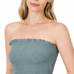 Lora Smocked Tube Top - La Belle Gina Boutique