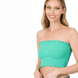 Lora Smocked Tube Top - La Belle Gina Boutique