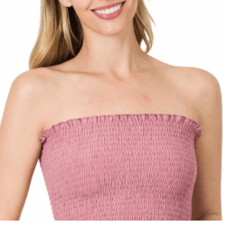 Lora Smocked Tube Top - La Belle Gina Boutique