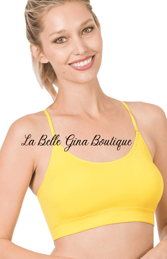 Marlie Cross Back Padded Seamless Bra - La Belle Gina Boutique