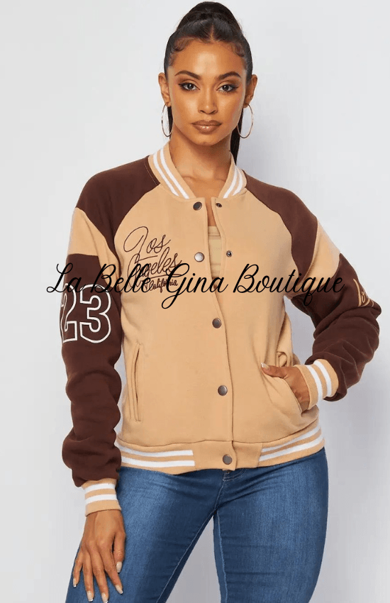 Mya Chicago Varsity Snap Jacket - La Belle Gina Boutique