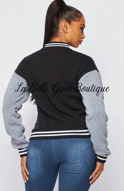 Mya Chicago Varsity Snap Jacket - La Belle Gina Boutique