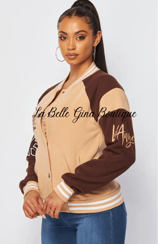 Mya Chicago Varsity Snap Jacket - La Belle Gina Boutique