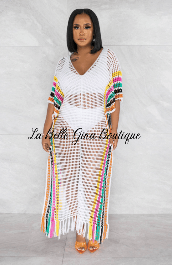 Naya Colored Long Beach Dress - La Belle Gina Boutique