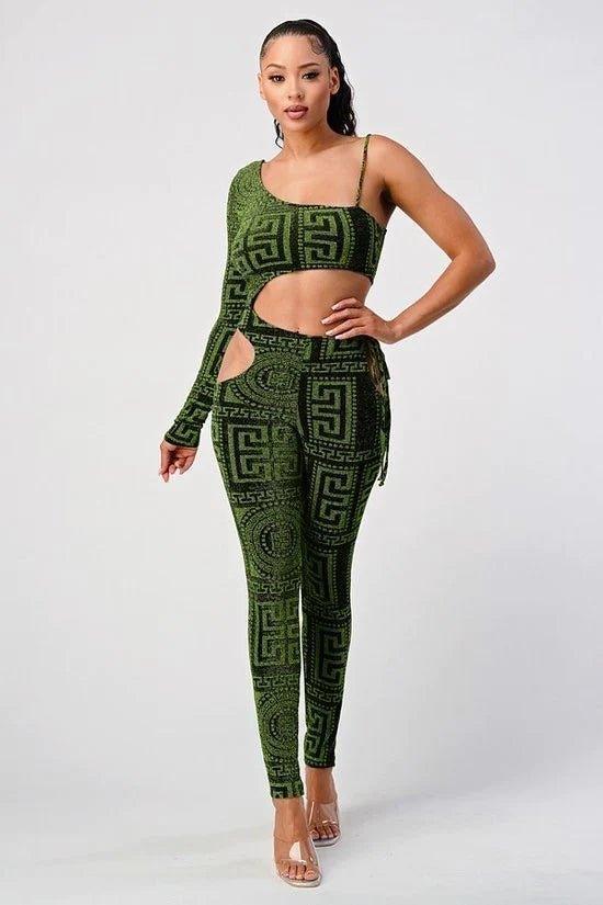 Metallic 2024 knit jumpsuit