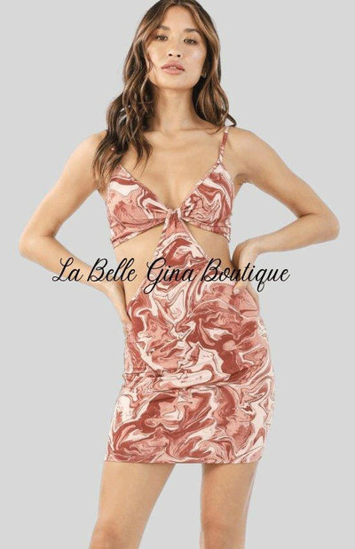 Ave cut out mini dress. - La Belle Gina Boutique