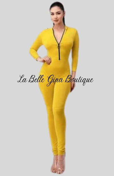 Ave exposed textured seams jumpsuit. - La Belle Gina Boutique