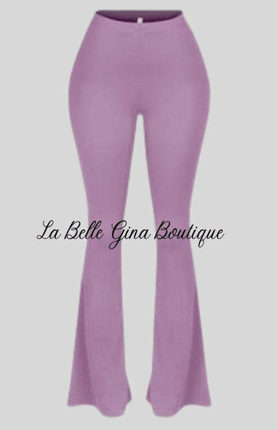 Ave long lengh-flare stretchy soft pants. - La Belle Gina Boutique