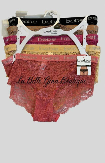 Bebe intimates 5 pack Hipsters - La Belle Gina Boutique