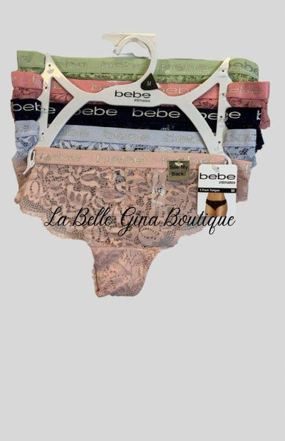 Bebe Intimates 5 Pack Tangas painties - La Belle Gina Boutique
