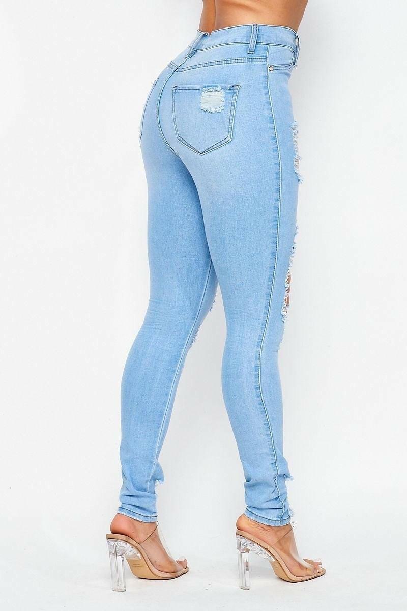 BENITA distressed skinny jeans. - La Belle Gina Boutique