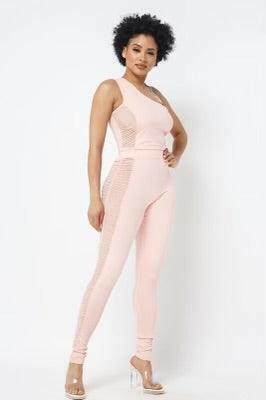 BENITA pants set with chain strap and see through set. - La Belle Gina Boutique