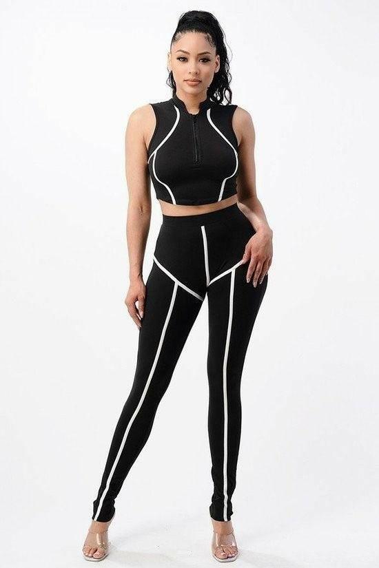 BOO tank top and legging set. - La Belle Gina Boutique