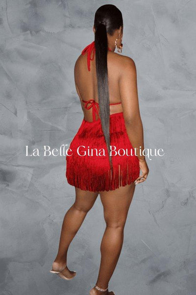 Eddie sexy fringe lace romper - La Belle Gina Boutique