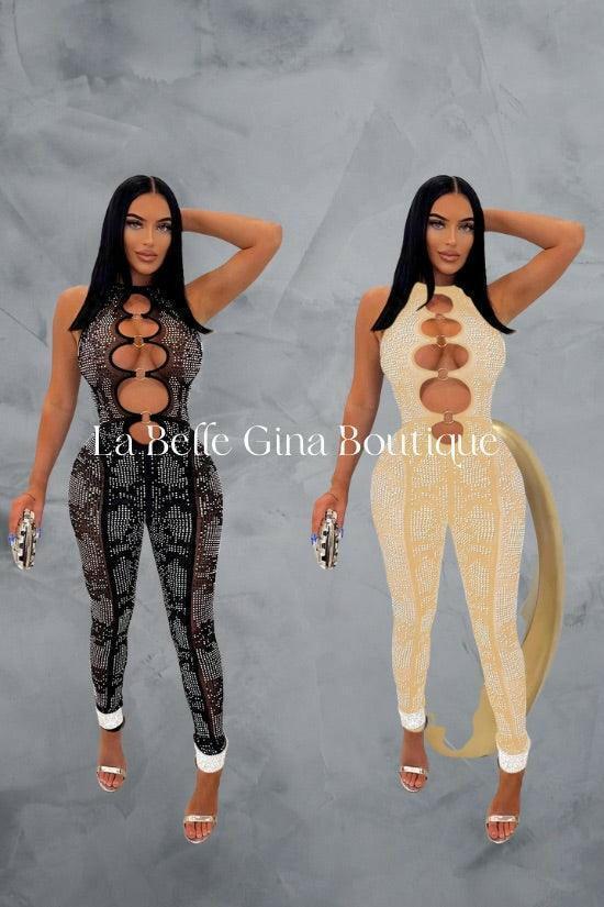 Eddy Mesh see through jumpsuit - La Belle Gina Boutique