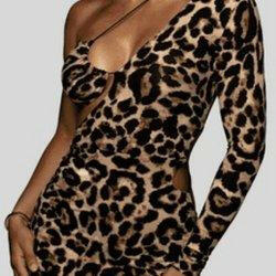 ELEGANT summer fashion leopard print shoulder cut out bodycon dress - La Belle Gina Boutique