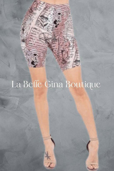 JAY printed biker shorts - La Belle Gina Boutique