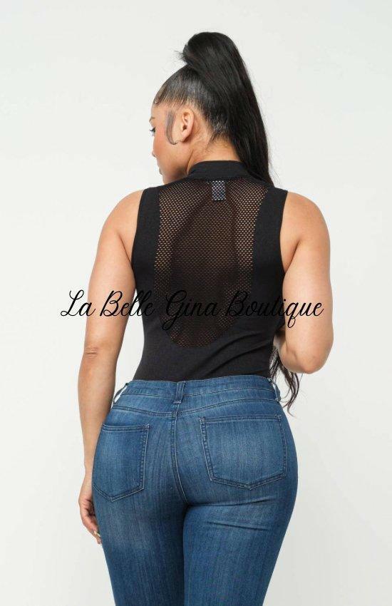 Julie All Over Fishnet Bodysuit-Black - La Belle Gina Boutique