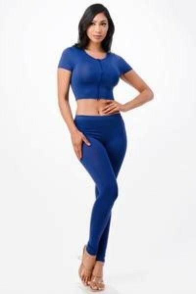 JUNE two piece crop top legging set - La Belle Gina Boutique