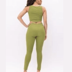 Kale set with no sleeve and matching bottom. - La Belle Gina Boutique