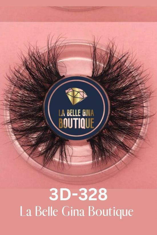 La Belle 3D Mink false eyelashes 25mm - La Belle Gina Boutique