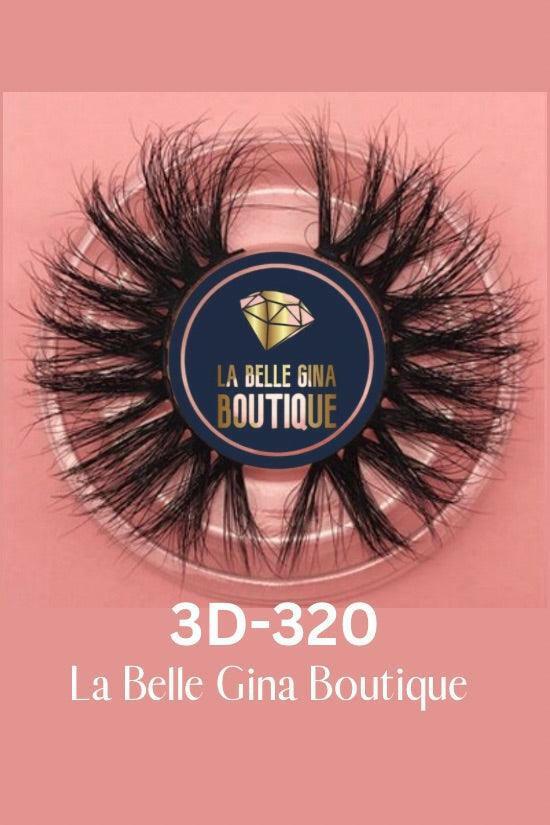 La Belle 3D Mink false eyelashes 25mm - La Belle Gina Boutique