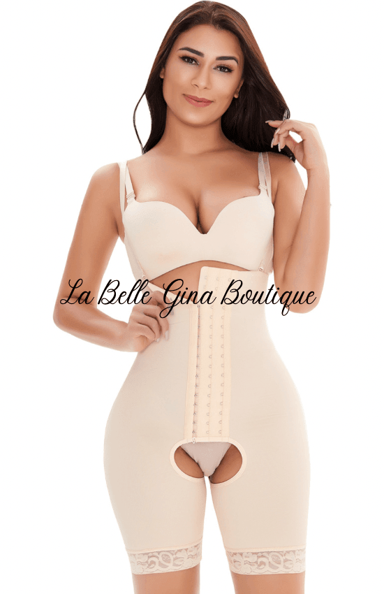 Lora high waist three breasted shapewear-black - La Belle Gina Boutique