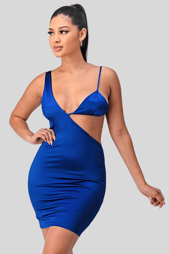 MARIA one shoulder bralette bodycon mini dress - La Belle Gina Boutique