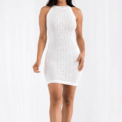 Marthe Bodycon Dress-white - La Belle Gina Boutique