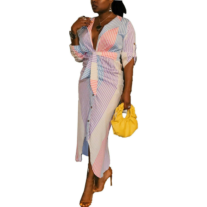 MYA custom print cardigan dress - La Belle Gina Boutique