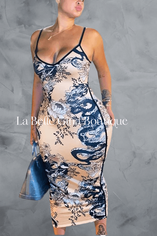 MYA Print spaghetti strap maxi dress - La Belle Gina Boutique