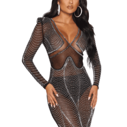 Mya sexy mesh Maxi dress - black - La Belle Gina Boutique