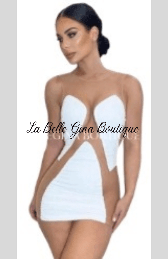 MYA sleeveless mesh dress - La Belle Gina Boutique