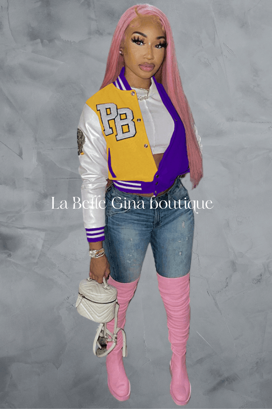 Nelle casual women' baseball jacket - La Belle Gina Boutique