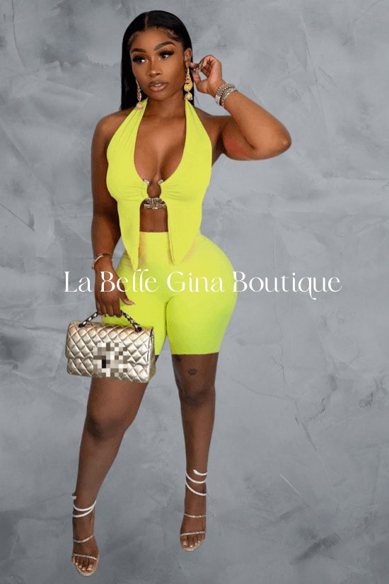 NELLE fashion metal decoration two piece set - La Belle Gina Boutique