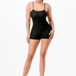 Nelle Ribbed Sleeveless Bodycon Romper - La Belle Gina Boutique