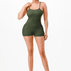 Nelle Ribbed Sleeveless Bodycon Romper - La Belle Gina Boutique