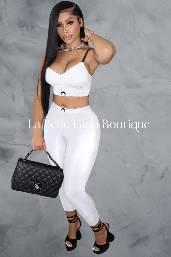 NELLIE crescent print trousers two piece set - La Belle Gina Boutique